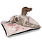 Modern Plaid & Floral Outdoor Dog Beds - Large - IN CONTEXT