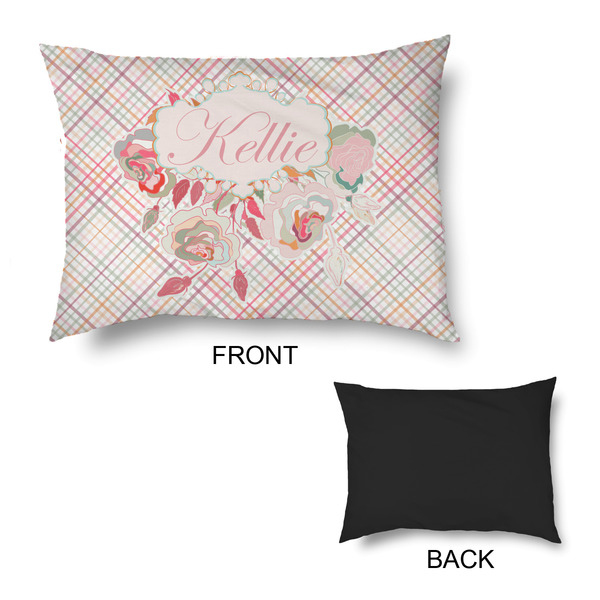 Modern Plaid & Floral Outdoor Dog Beds - Medium - APPROVAL