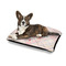 Modern Plaid & Floral Outdoor Dog Beds - Medium - IN CONTEXT