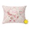 Modern Plaid & Floral Outdoor Throw Pillow (Rectangular - 12x16)