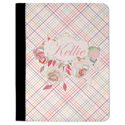 Modern Plaid & Floral Padfolio Clipboard - Large (Personalized)
