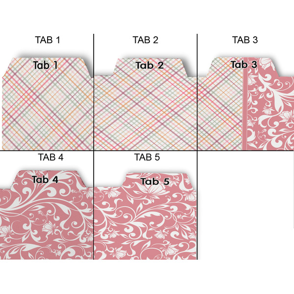 Modern Plaid & Floral Page Dividers - Set of 5 - Approval