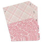 Modern Plaid & Floral Binder Tab Divider - Set of 5 (Personalized)