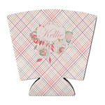 Modern Plaid & Floral Party Cup Sleeve - with Bottom (Personalized)