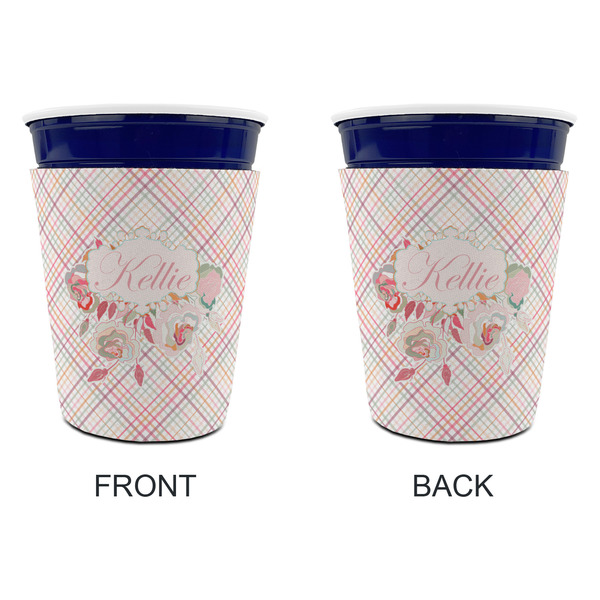 Modern Plaid & Floral Party Cup Sleeves - without bottom - Approval