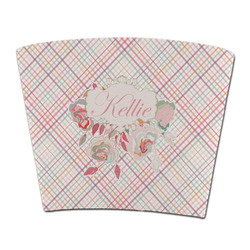 Modern Plaid & Floral Party Cup Sleeve - without bottom (Personalized)
