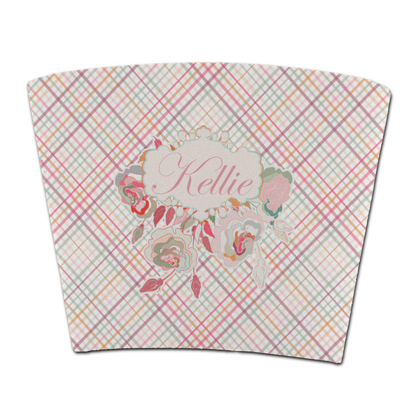 Custom Modern Plaid & Floral Party Cup Sleeve - without bottom (Personalized)
