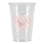 Modern Plaid & Floral Party Cups - 16oz (Personalized)