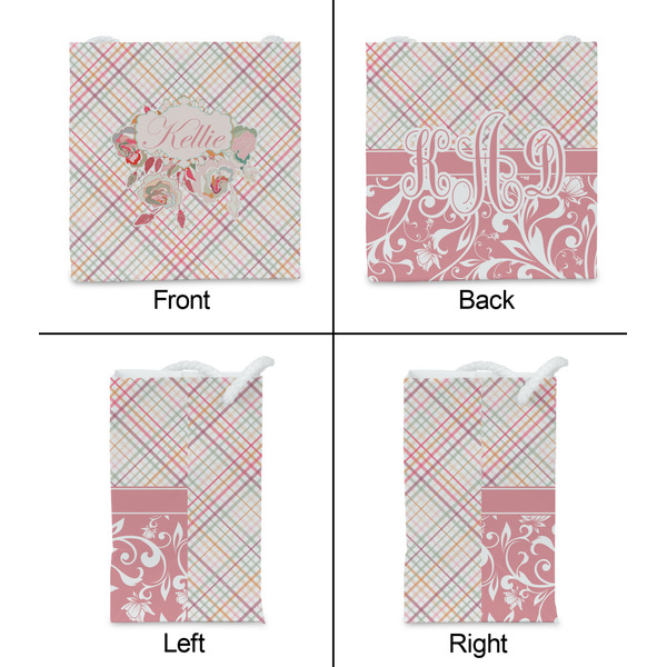 Modern Plaid & Floral Party Favor Gift Bag - Matte - Approval