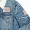 Modern Plaid & Floral Patches Lifestyle Jean Jacket Detail