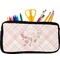 Modern Plaid & Floral Neoprene Pencil Case (Personalized)