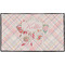 Modern Plaid & Floral Door Mat - 60"x36" (Personalized)