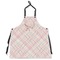 Modern Plaid & Floral Apron Without Pockets w/ Name or Text