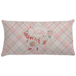 Modern Plaid & Floral Pillow Case - King (Personalized)