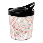 Modern Plaid & Floral Plastic Ice Bucket (Personalized)