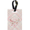 Modern Plaid & Floral Personalized Rectangular Luggage Tag
