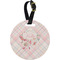 Modern Plaid & Floral Personalized Round Luggage Tag