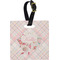 Modern Plaid & Floral Personalized Square Luggage Tag