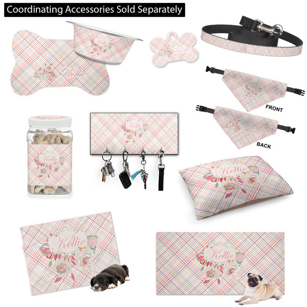 Modern Plaid & Floral Customized Pet Accessories