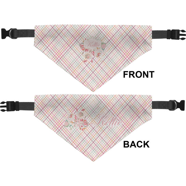 Modern Plaid & Floral Pet Bandana Approval