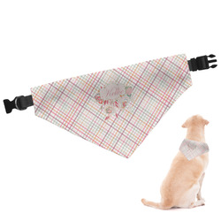 Modern Plaid & Floral Dog Bandana (Personalized)