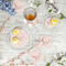 Modern Plaid & Floral Plastic Party Appetizer & Dessert Plates - In Context