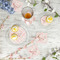 Modern Plaid & Floral Plastic Party Dinner Plates - In Context