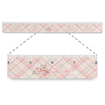 Modern Plaid & Floral Plastic Ruler - 12" (Personalized)