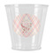 Modern Plaid & Floral Plastic Shot Glass (Personalized)