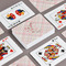 Modern Plaid & Floral Playing Cards - Front & Back View
