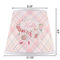 Modern Plaid & Floral Poly Film Empire Lampshade - Dimensions