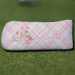 Modern Plaid & Floral Blade Putter Cover (Personalized)