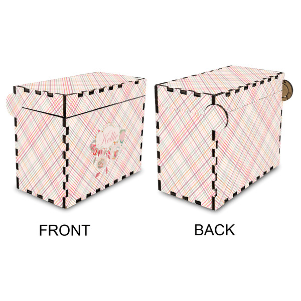 Modern Plaid & Floral Recipe Box - Full Color - Approval