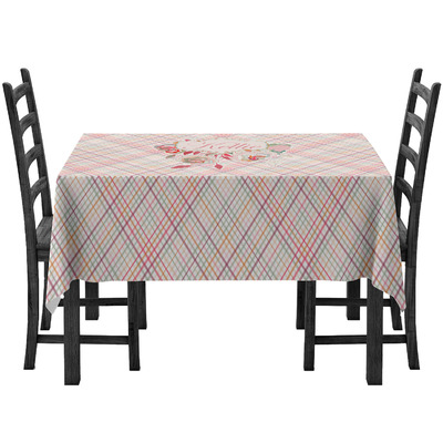 Modern Plaid & Floral Tablecloth (Personalized)