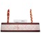 Modern Plaid & Floral Red Mahogany Nameplates with Business Card Holder - Straight
