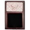 Modern Plaid & Floral Red Mahogany Sticky Note Holder - Flat