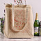 Modern Plaid & Floral Reusable Cotton Grocery Bag - In Context
