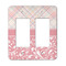 Modern Plaid & Floral Rocker Light Switch Covers - Double - MAIN