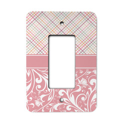 Modern Plaid & Floral Rocker Style Light Switch Cover