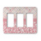 Modern Plaid & Floral Rocker Style Light Switch Cover - Three Switch