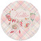 Modern Plaid & Floral Round Mousepad - APPROVAL