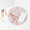 Modern Plaid & Floral Round Mousepad - LIFESTYLE 2