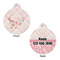 Modern Plaid & Floral Round Pet ID Tag - Large - Approval