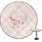 Modern Plaid & Floral Round Table Top