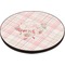 Modern Plaid & Floral Round Table Top (Angle Shot)