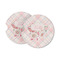 Modern Plaid & Floral Sandstone Car Coasters - Set of 2 (Personalized)