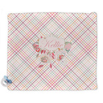Modern Plaid & Floral Security Blanket (Personalized)