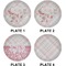 Modern Plaid & Floral Set of Lunch / Dinner Plates (Approval)