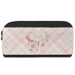 Modern Plaid & Floral Shoe Bag (Personalized)