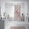 Modern Plaid & Floral Shower Curtain - 70"x83"